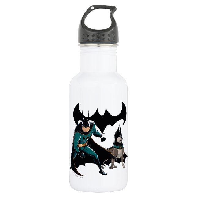 Batman & Ace Edelstahlflasche (Vorderseite)