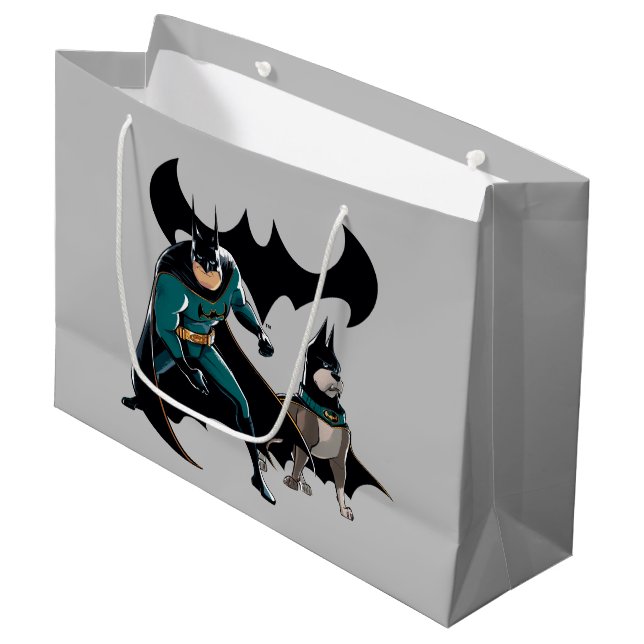 Batman & Ace Große Geschenktüte (Vorderseite Schrägansicht)