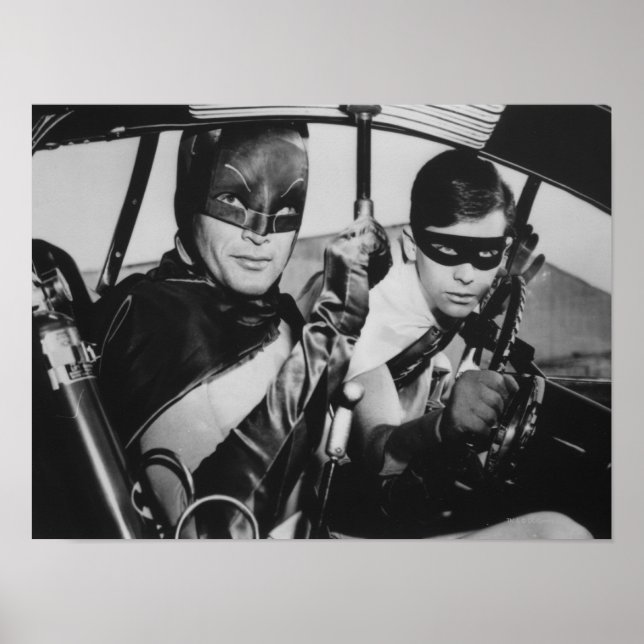 Batman and Robin In Batmobile Poster (Vorne)