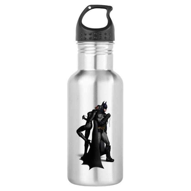 Batman Arkham City | Batman und Catwoman Edelstahlflasche (Vorderseite)