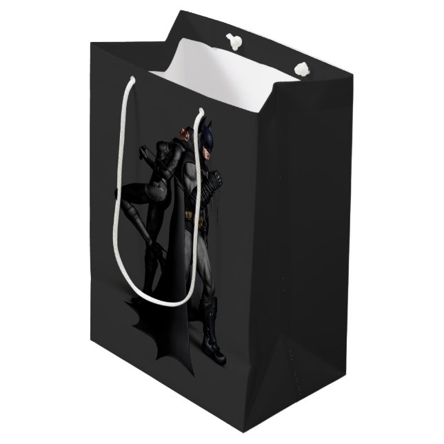 Batman Arkham City | Batman und Catwoman Mittlere Geschenktüte (Vorderseite Schrägansicht)