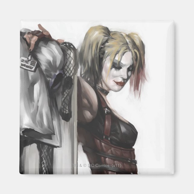 Batman Arkham City | Harley Quinn Illustration Magnet (Vorne)