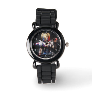 Batman Arkham Knight   Harley Quinn mit Bat Armbanduhr