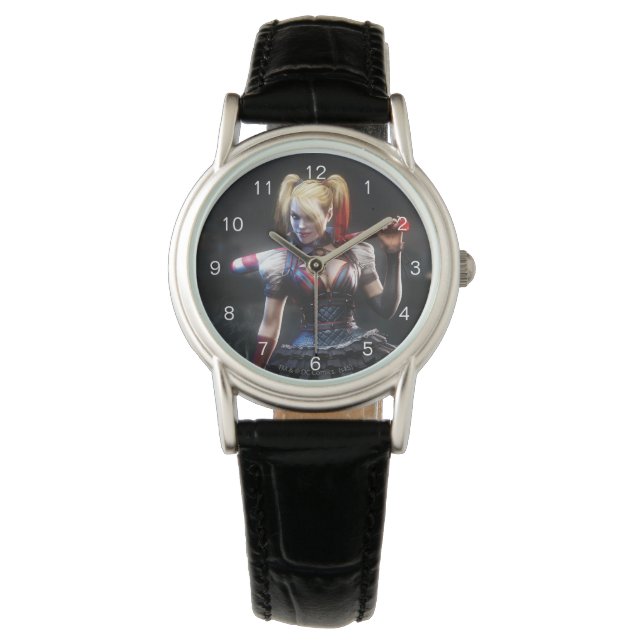 Batman Arkham Knight | Harley Quinn mit Bat Armbanduhr (Vorderseite)