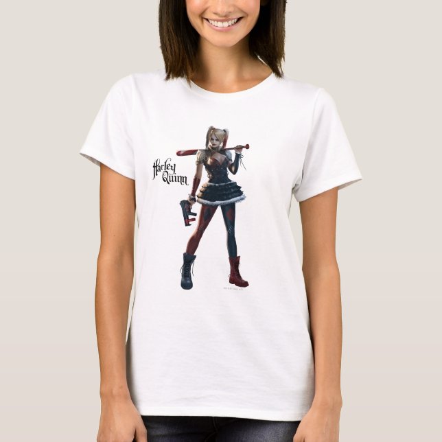 Batman Arkham Knight | Harley Quinn mit Bat T-Shirt (Vorderseite)