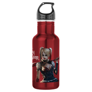 Batman Arkham Knight   Harley Quinn mit Bat Trinkflasche