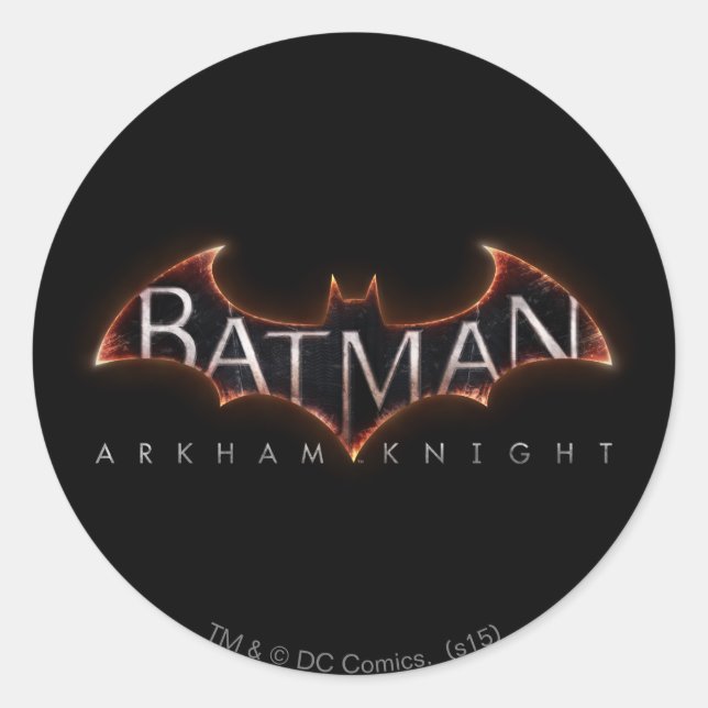 Batman Arkham Knight Logo Runder Aufkleber (Vorderseite)