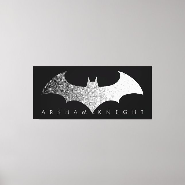 Batman Arkham Knight Pixel Logo Leinwanddruck (Vorderseite)