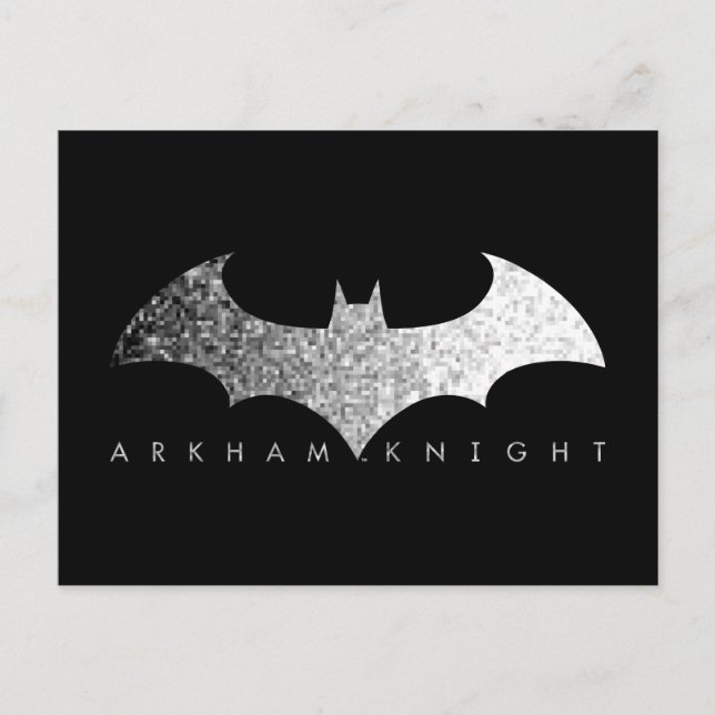 Batman Arkham Knight Pixel Logo Postkarte (Vorderseite)