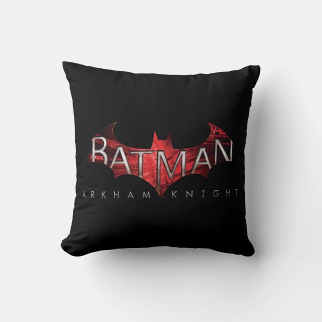 Batman Arkham Knight Red Logo Kissen (Vorderseite)