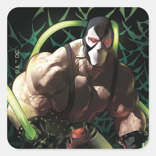Batman Bane Bat Swarm Illustration Quadratischer Aufkleber (Vorderseite)