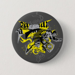 Batman Black and Yellow Collage Button
