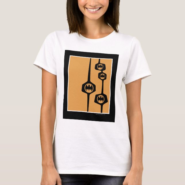 Batman Black Orange Rahmen T-Shirt (Vorderseite)