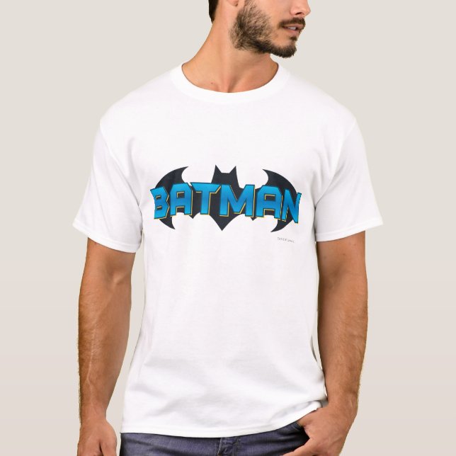 Batman | Blue Name Logo T-Shirt (Vorderseite)