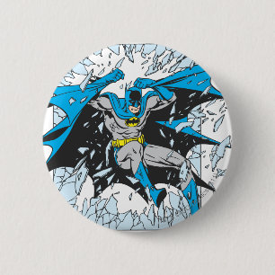 Batman bricht durch Glas Button