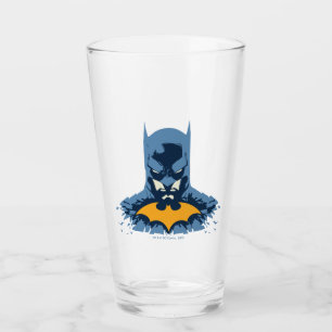 Batman-Brustbüste mit Gold-Logo Glas