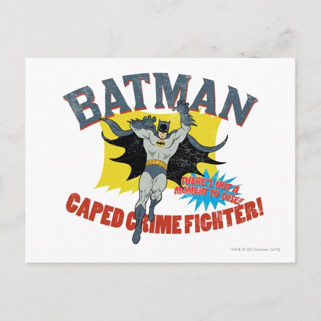 Batman Caped Crime Fighter Postkarte (Vorderseite)