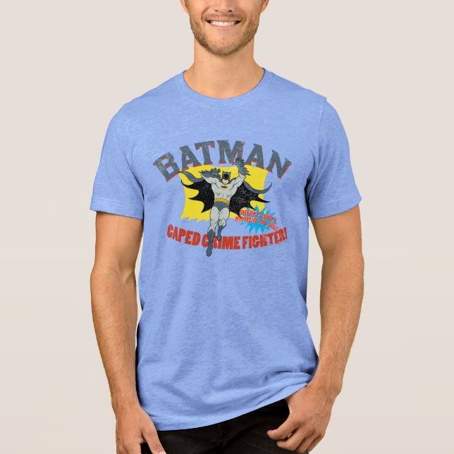 Batman Caped Crime Fighter Tri-Blend Shirt (Vorderseite)