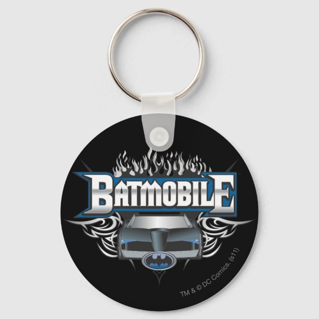 Batman Car und Flammen Schlüsselanhänger (Vorderseite)