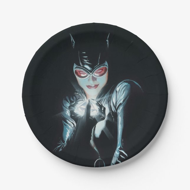 Batman Catwoman Faces of Evil Cover Illustration Pappteller (Vorderseite)
