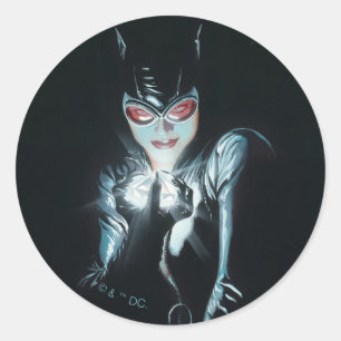 Batman Catwoman Faces of Evil Cover-Illustration Runder Aufkleber