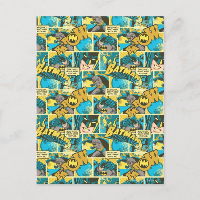 Batman Comic Capers Muster 2 Postkarte (Vorderseite)