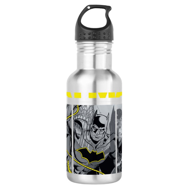 Batman Comic Tri-Panel Graphic Edelstahlflasche (Vorderseite)