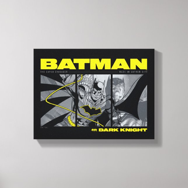 Batman Comic Tri-Panel Graphic Leinwanddruck (Vorderseite)