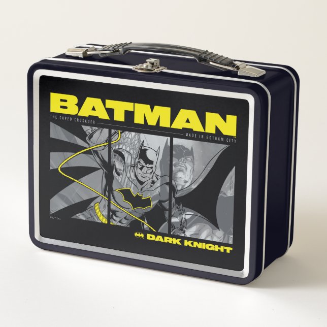 Batman Comic Tri-Panel Graphic Metall Brotdose (Vorderseite)
