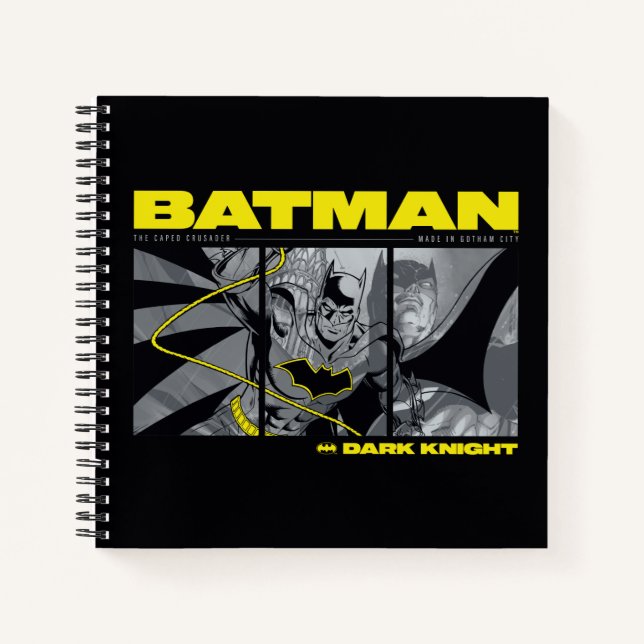 Batman Comic Tri-Panel Graphic Notizbuch (Vorderseite)