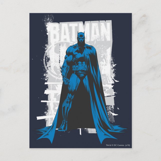 Batman Comic - Vintage Vollansicht Postkarte (Vorderseite)