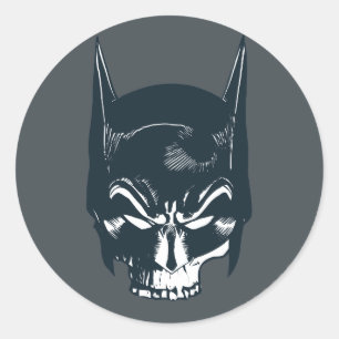 Batman Cowl/Skull-Symbol Runder Aufkleber