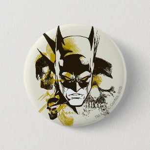 Batman Cowl und Skulls Button