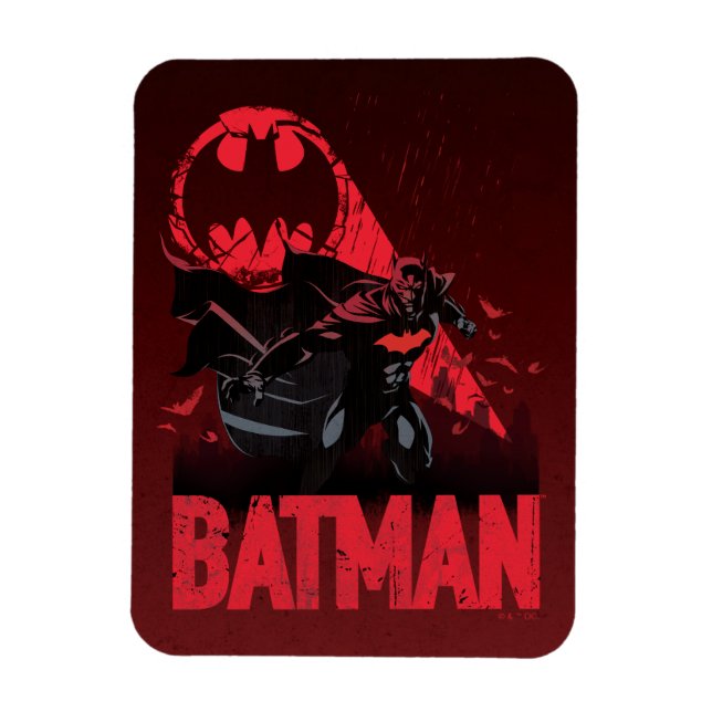 Batman Crimson Bat Signal Magnet (Vertikal)