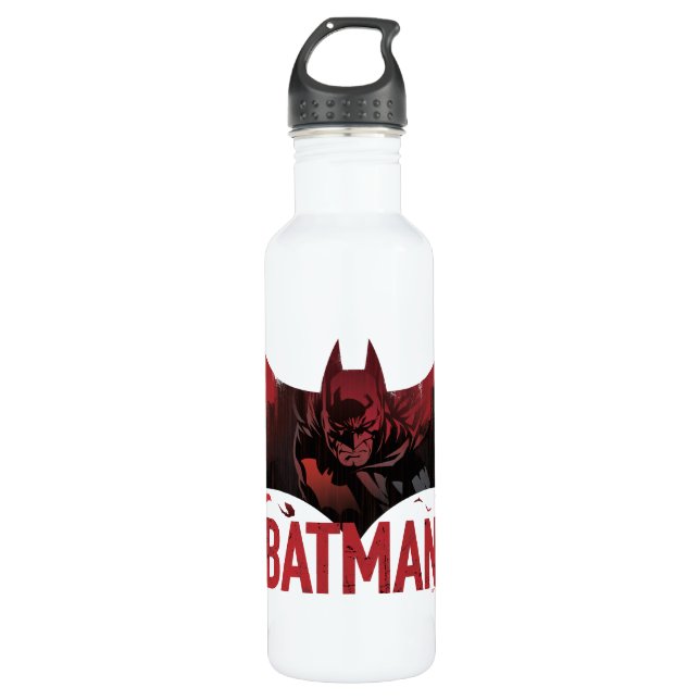 Batman Crimson Gotham Icon Edelstahlflasche (Vorderseite)
