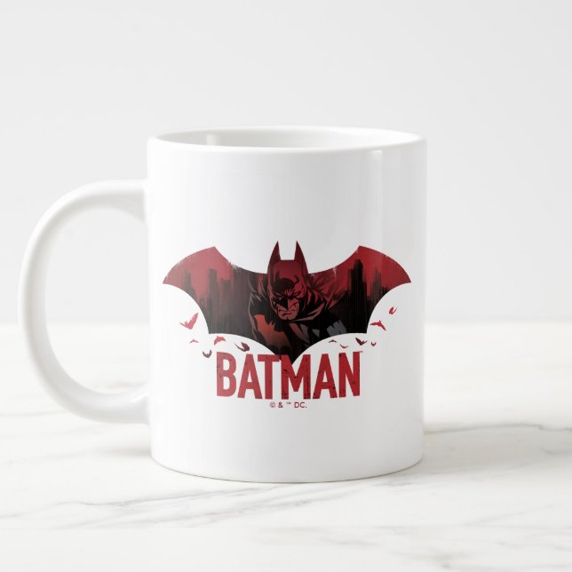 Batman Crimson Gotham Icon Jumbo-Tasse (Links)
