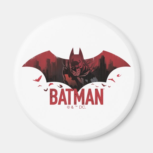 Batman Crimson Gotham Icon Magnet (Vorne)