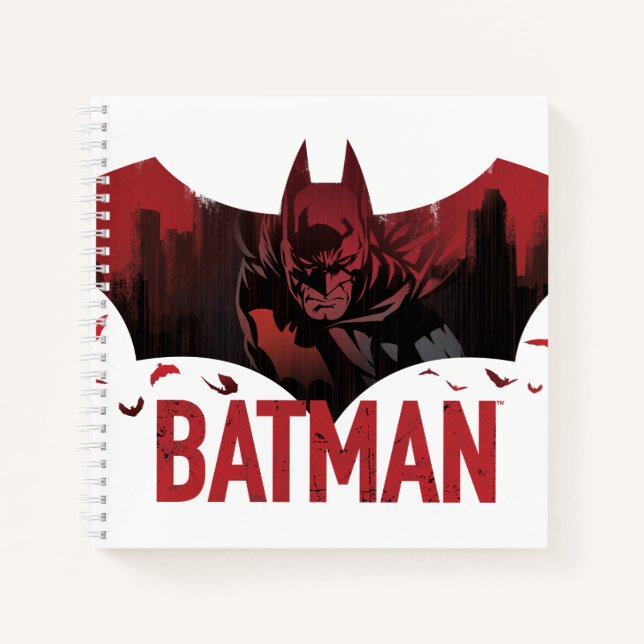 Batman Crimson Gotham Icon Notizbuch (Vorderseite)