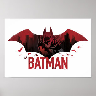 Batman Crimson Gotham Icon Poster