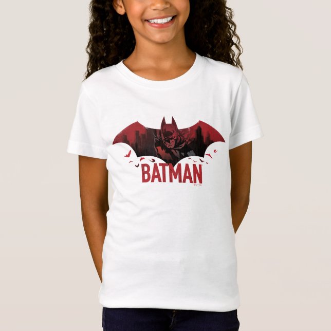 Batman Crimson Gotham Icon T-Shirt (Vorderseite)