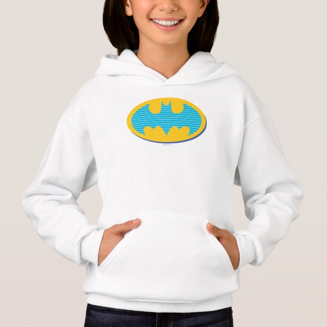 Batman | Cyan Stripes Symbol Hoodie (Vorderseite)