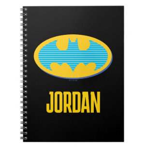 Batman   Cyan Stripes Symbol Notizblock