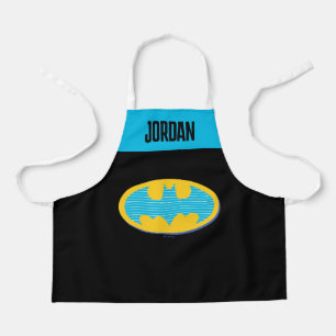 Batman   Cyan Stripes Symbol Schürze