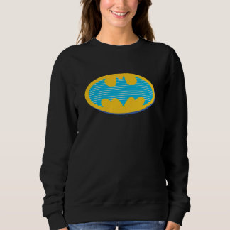 Batman | Cyan Stripes Symbol Sweatshirt