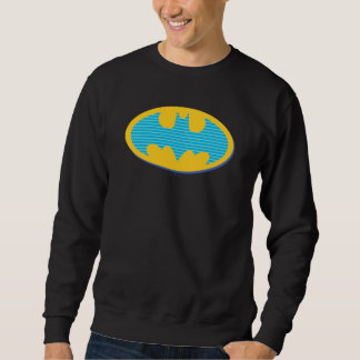 Batman | Cyan Stripes Symbol Sweatshirt