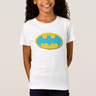 Batman | Cyan Stripes Symbol T-Shirt