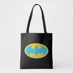 Batman   Cyan Stripes Symbol Tasche