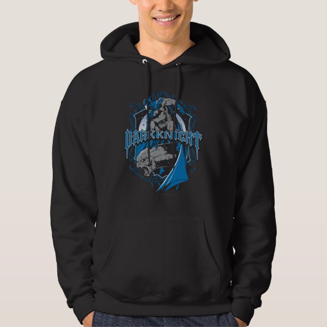 Batman Dark Knight | Blaugraues Logo Hoodie (Vorderseite)