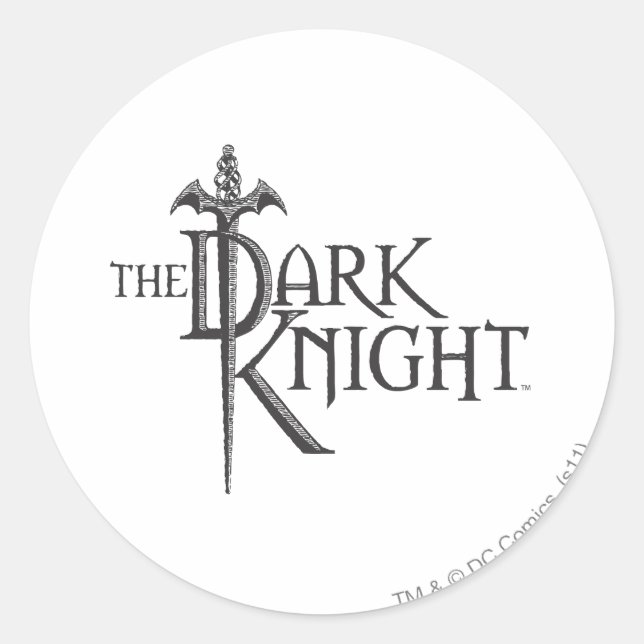 Batman Dark Knight | Name Braunes Logo Runder Aufkleber (Vorderseite)