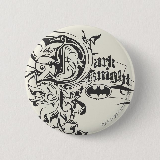 Batman Dark Knight | Verziertes Logo Button (Vorderseite)
